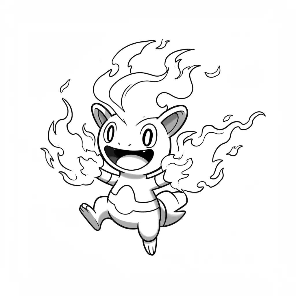 Pokemon Eenvoudige kleurplaat van Pokemon om zelf in te kleuren en gratis te printen.