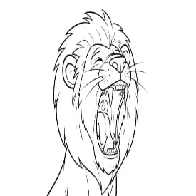 Dieren Eenvoudige zwart-wit kleurplaat van Dieren uit de categorie Dieren.