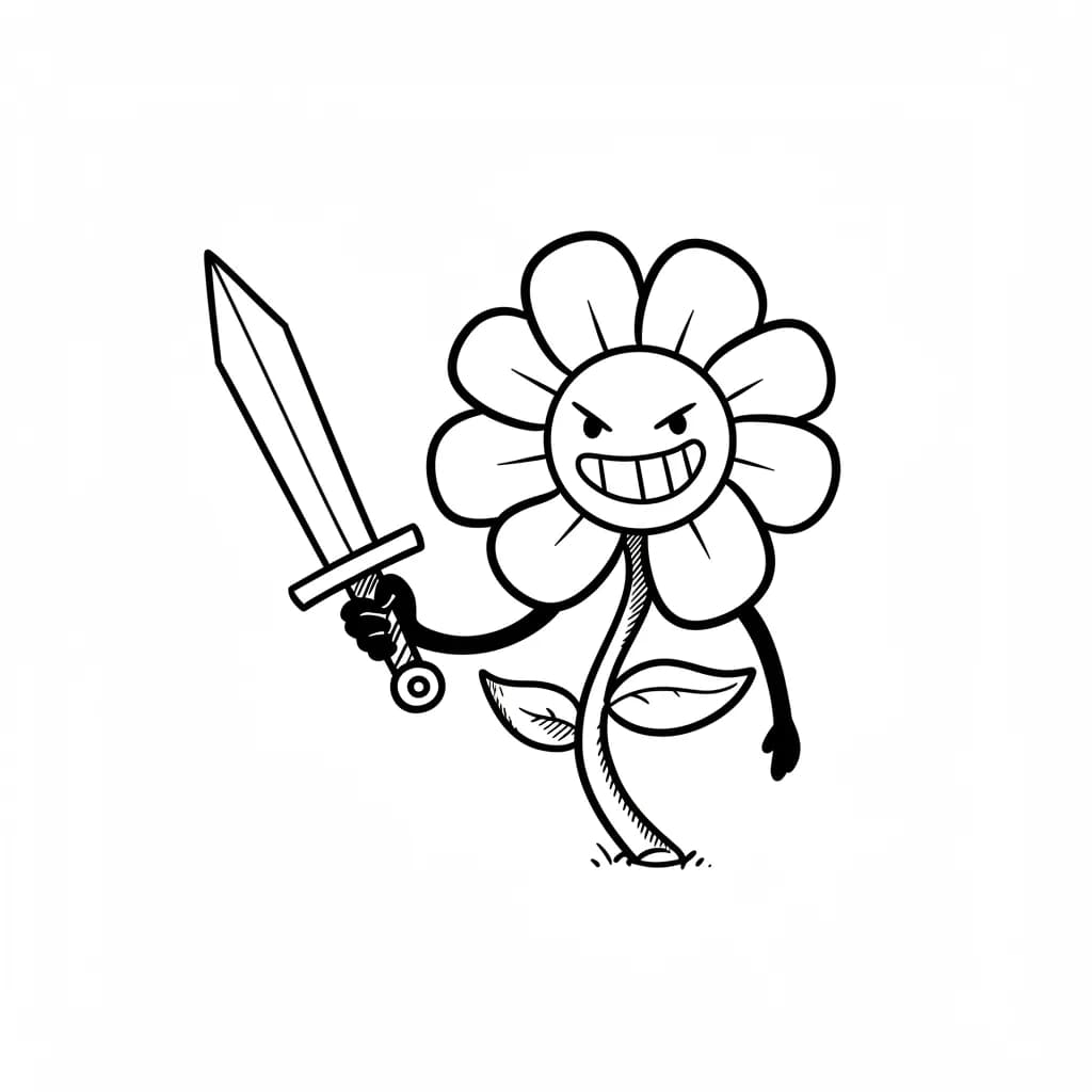 Rozenboeket Een mooie kleurplaat van een boeket rozen, klaar om in te kleuren.