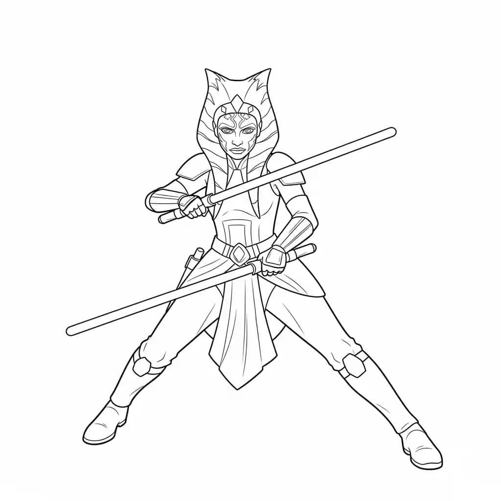 Star wars Kleurplaat van Star wars met een avontuurlijk en creatief thema om zelf in te kleuren.