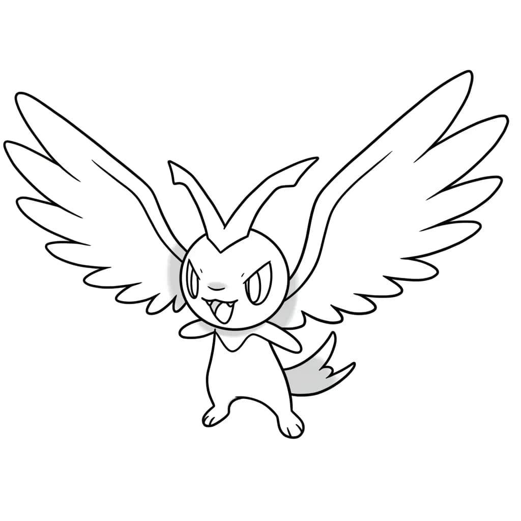 Pokemon Eenvoudige kleurplaat van Pokemon om zelf in te kleuren en gratis te printen.
