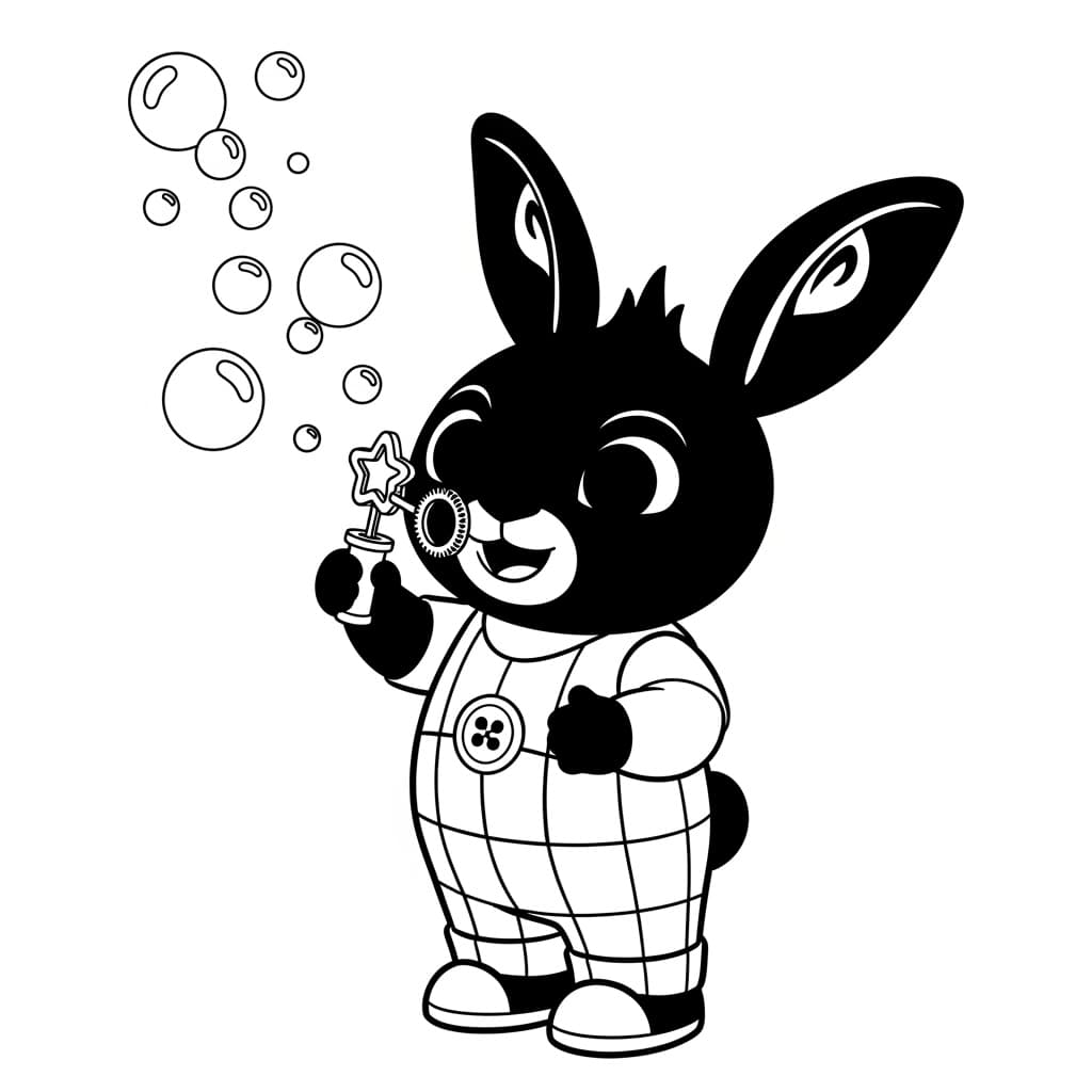 Bing Bunny Bing Bunny kleurplaat om in te kleuren voor kinderen en volwassenen.