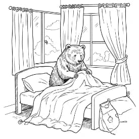 Comfortabele dagen Een rustgevende en leuke kleurplaat van Comfortabele dagen, geschikt voor alle leeftijden.