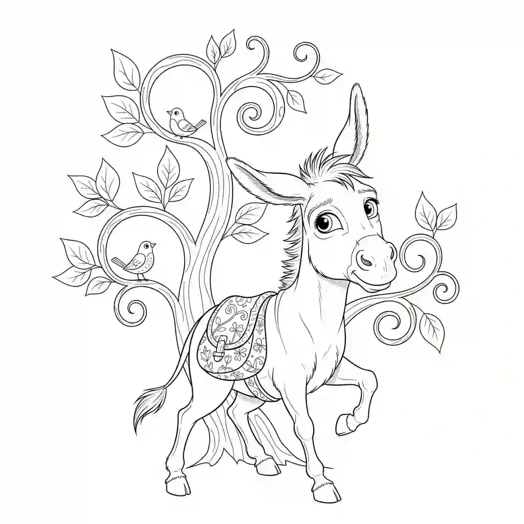 Fee Kleurplaat van Fee met een sprookjesachtig en creatief thema om in te kleuren.