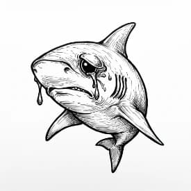 Haai Kleurplaat Leuke kleurplaat van een Haai om thuis te printen en in te kleuren.