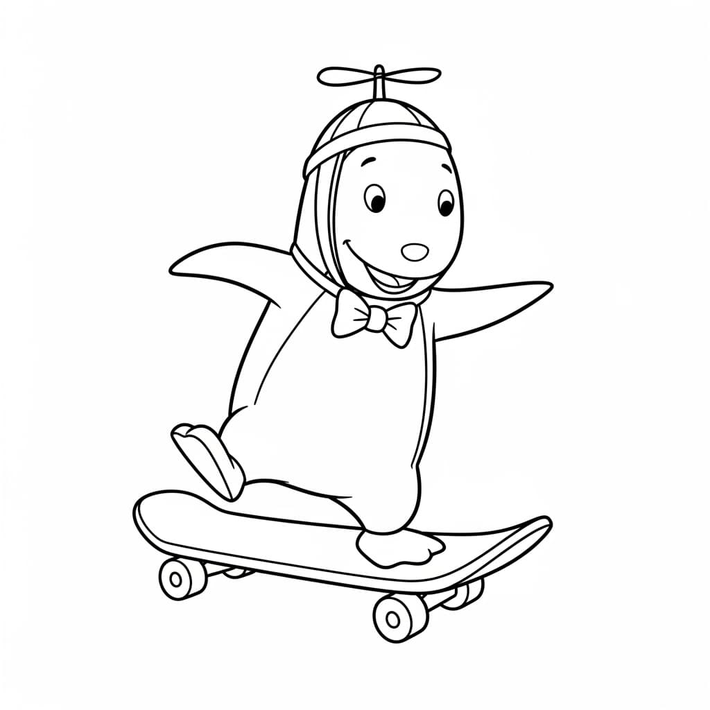 Backyardigans Een leuke kleurplaat van de Backyardigans om zelf in te kleuren en creatief aan de slag te gaan.