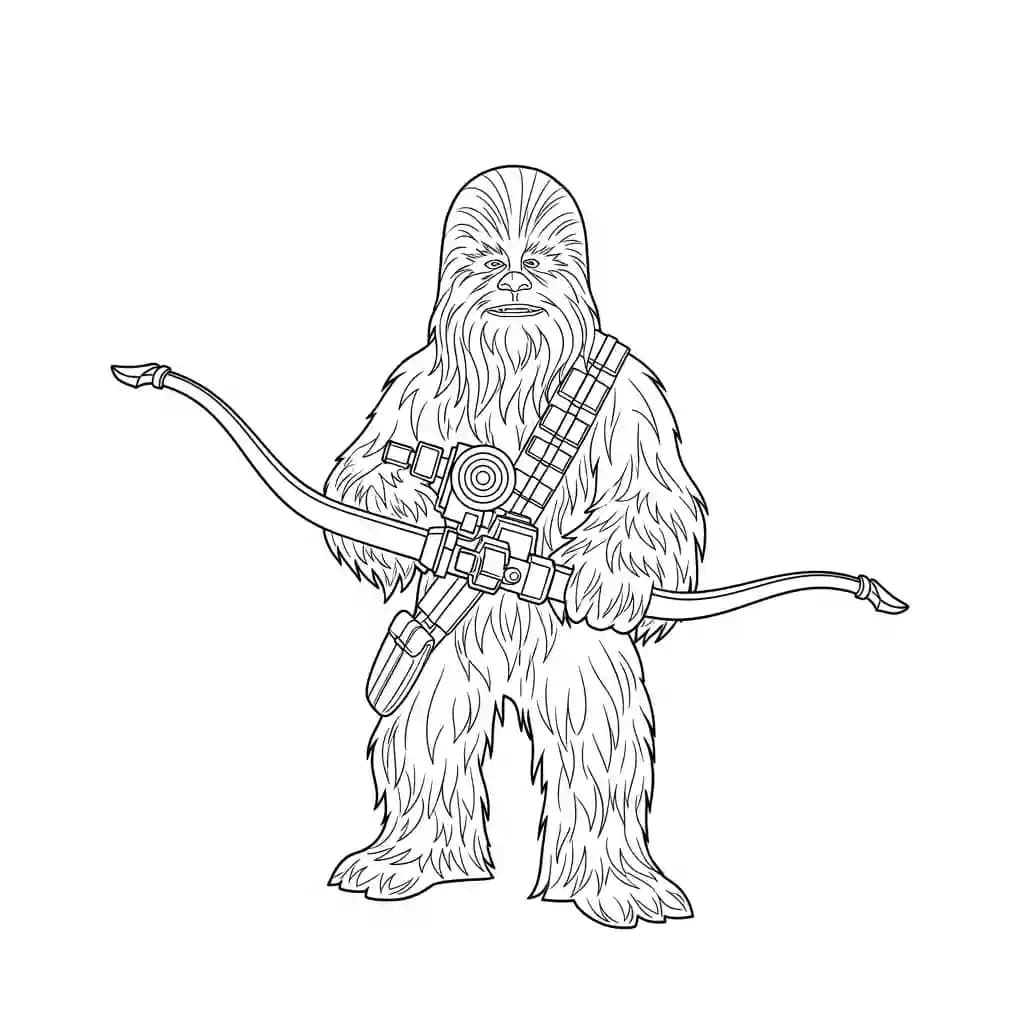 Star wars Kleurplaat van Star wars met een avontuurlijk en creatief thema om zelf in te kleuren.