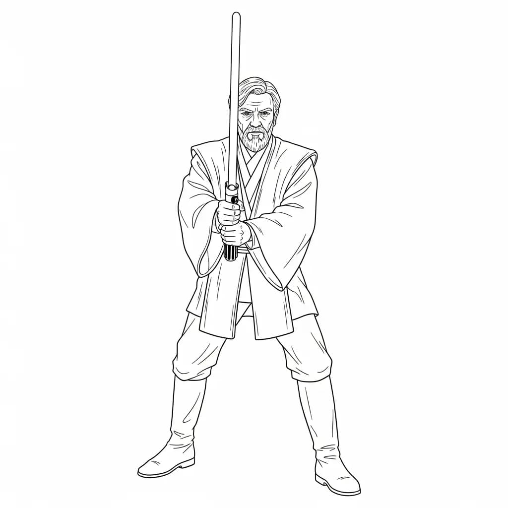 Star wars Kleurplaat van Star wars met een avontuurlijk en creatief thema om zelf in te kleuren.