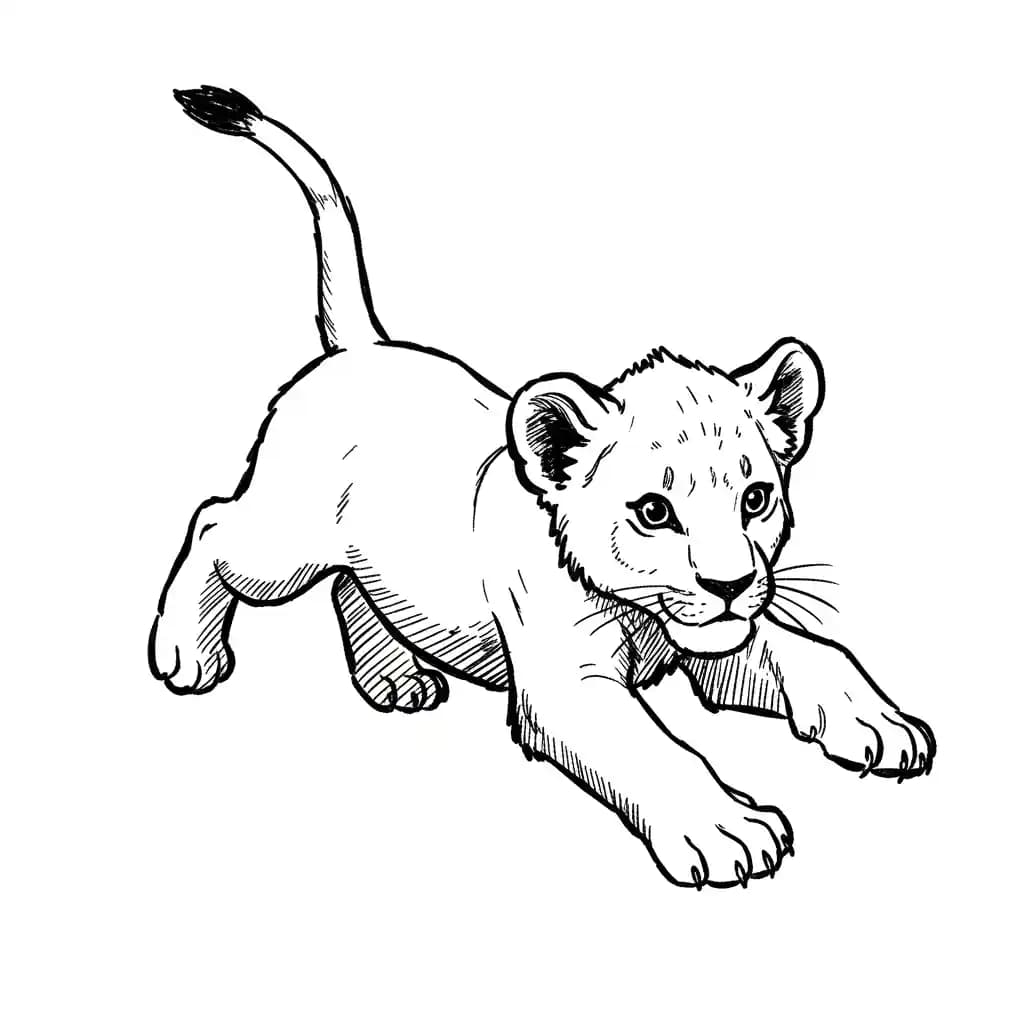 Lion King Gratis kleurplaat van Lion King met vrolijke savannefiguren om in te kleuren.