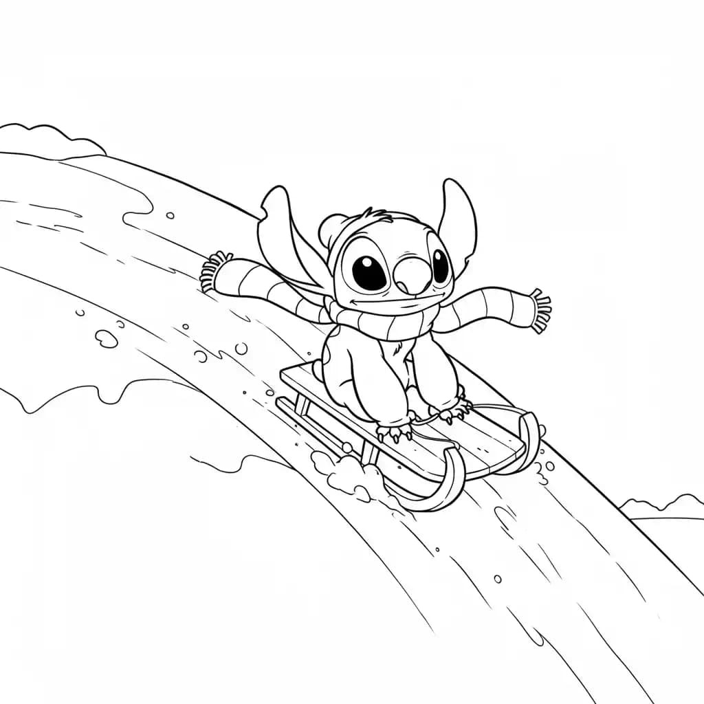 Stitch Kleurplaat van stitch om in te kleuren en gratis te printen