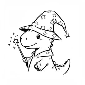 Dinosaurus Een schattige en eenvoudige dinosaurus kleurplaat om in te kleuren.