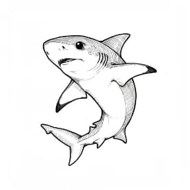 Haai Haai Kleurplaat