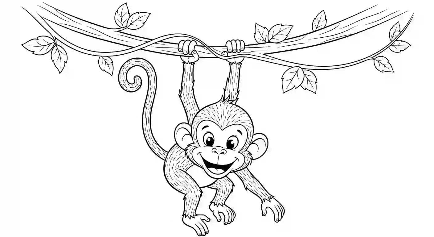 Dieren Zwart-wit illustratie van Dieren om in te kleuren binnen de categorie Dieren.