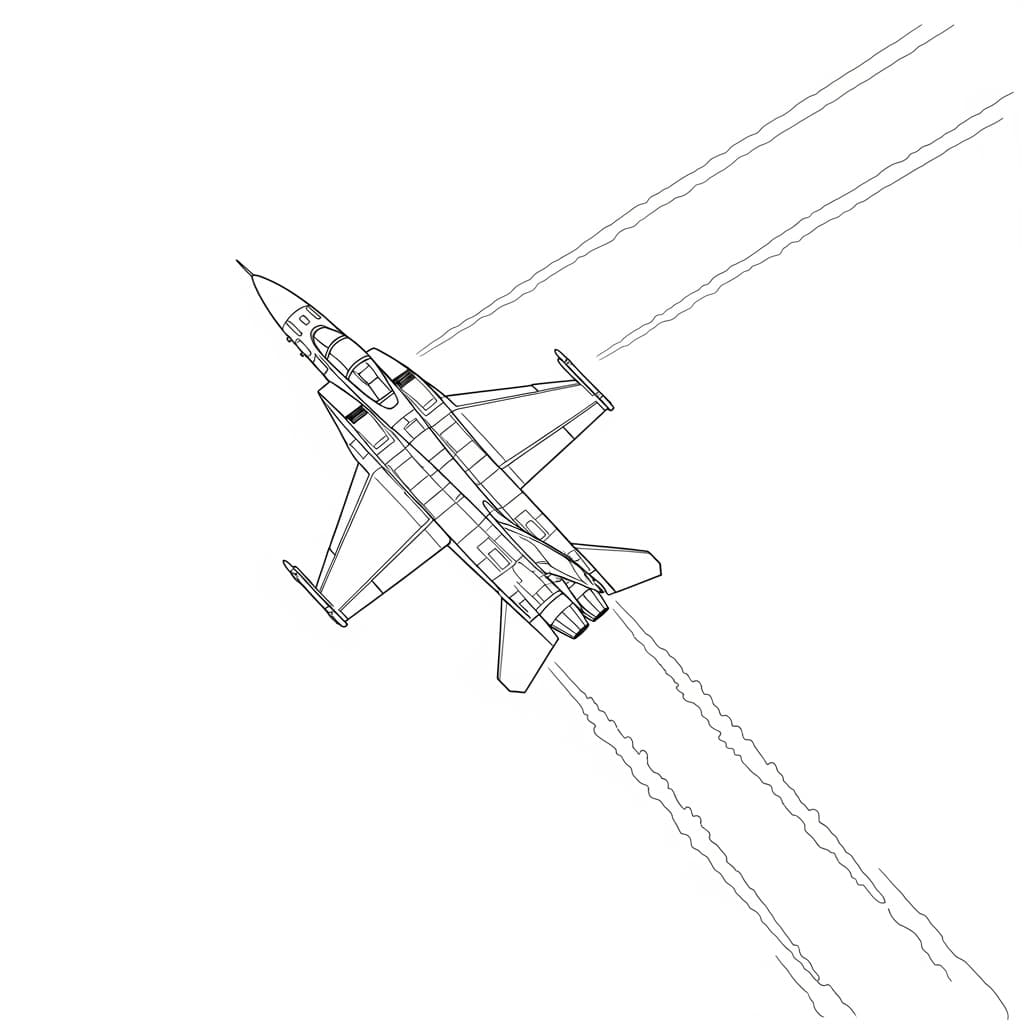 Vliegtuig kleurplaat Een kleurplaat van een Vliegtuig die klaar is om ingekleurd te worden door kinderen en volwassenen.