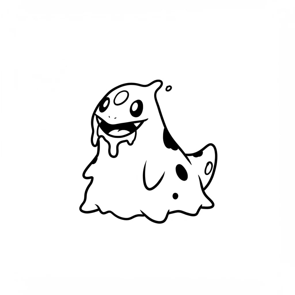 Pokemon Eenvoudige kleurplaat van Pokemon om zelf in te kleuren en gratis te printen.