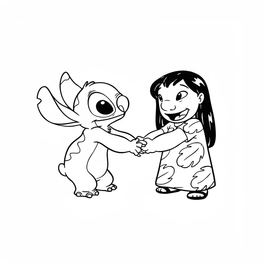 Stitch Kleurplaat van stitch om in te kleuren en gratis te printen