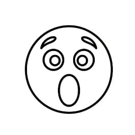 Emoji Zwart-witte kleurplaat van een vrolijke Emoji om zelf in te kleuren.