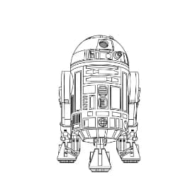Star wars Kleurplaat van Star wars met een avontuurlijk en creatief thema om zelf in te kleuren.