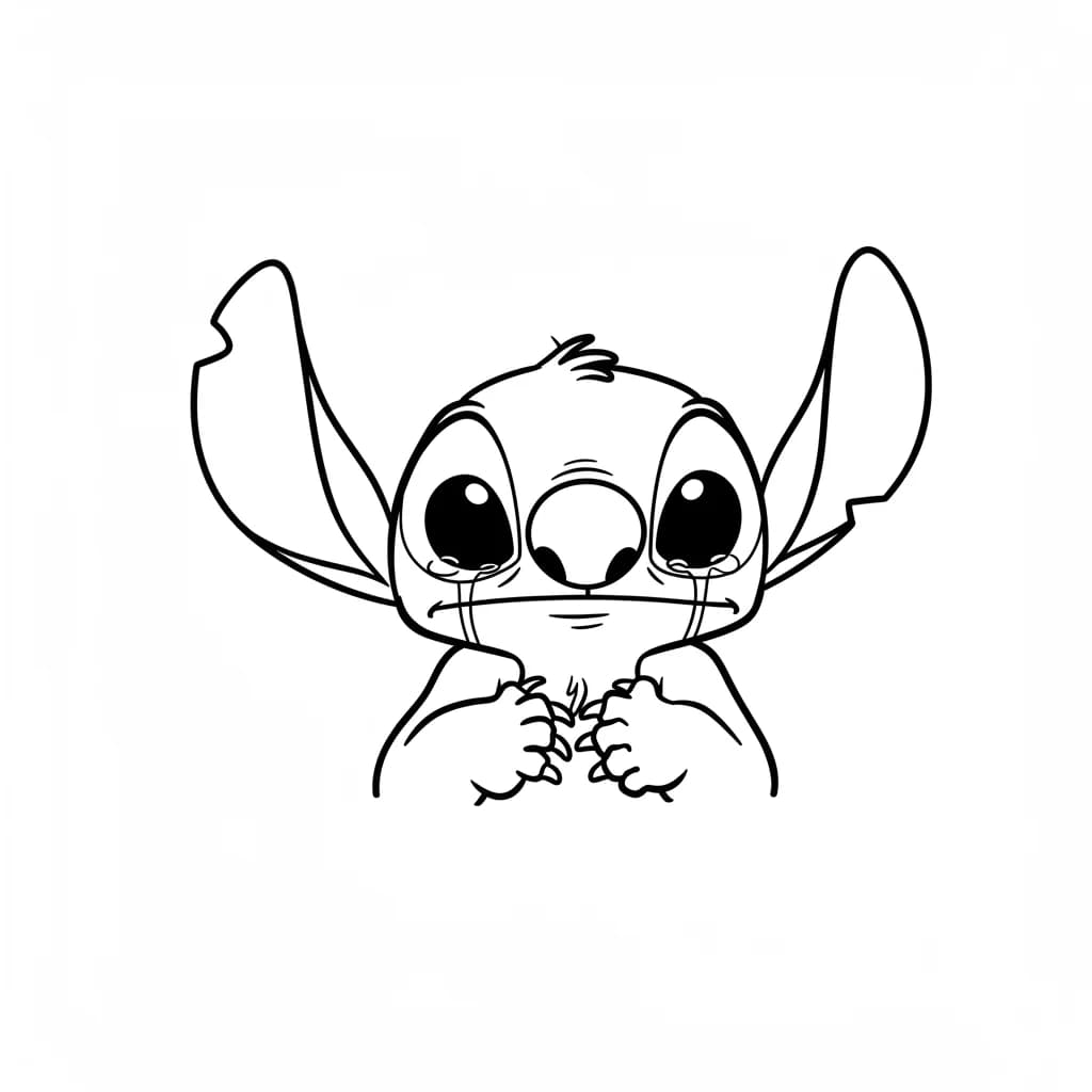Stitch Kleurplaat van stitch om in te kleuren en gratis te printen