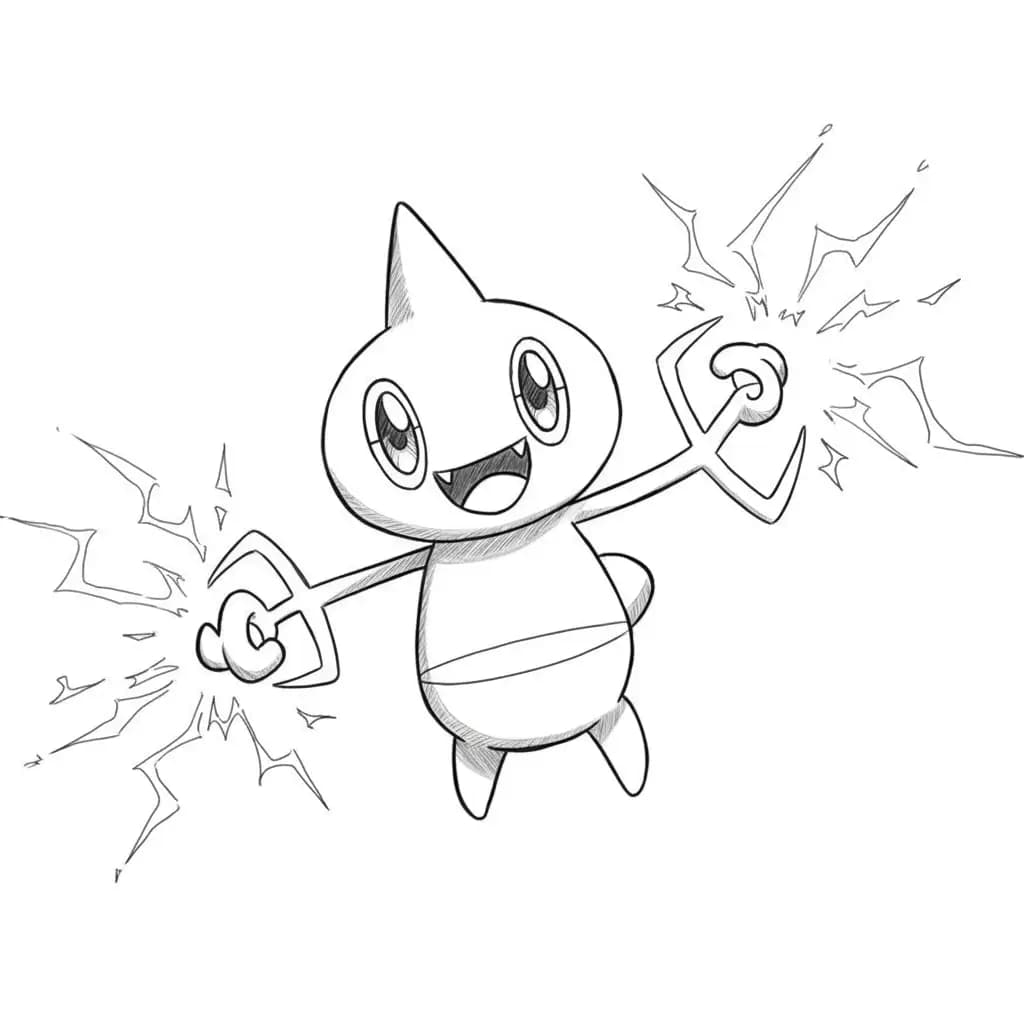 Pokemon Eenvoudige kleurplaat van Pokemon om zelf in te kleuren en gratis te printen.