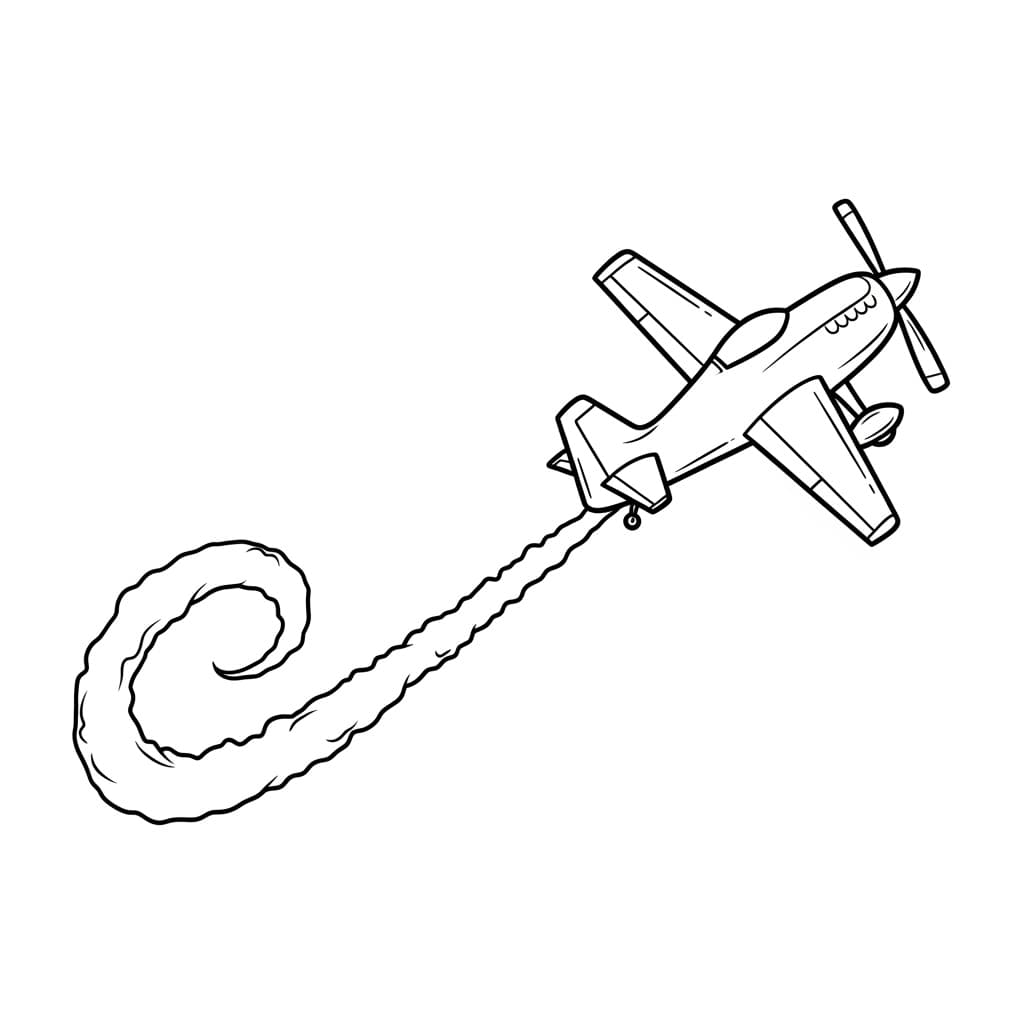 Vliegtuig Tekening Een eenvoudig in te kleuren tekening van een vliegtuig, ideaal voor kinderen en volwassenen.