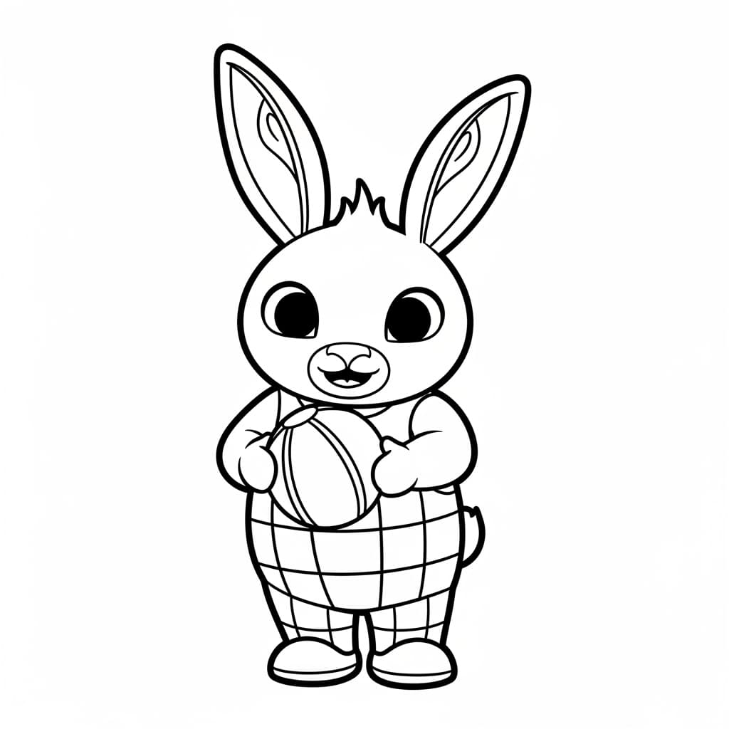 Bing Bunny Bing Bunny kleurplaat om in te kleuren voor kinderen en volwassenen.