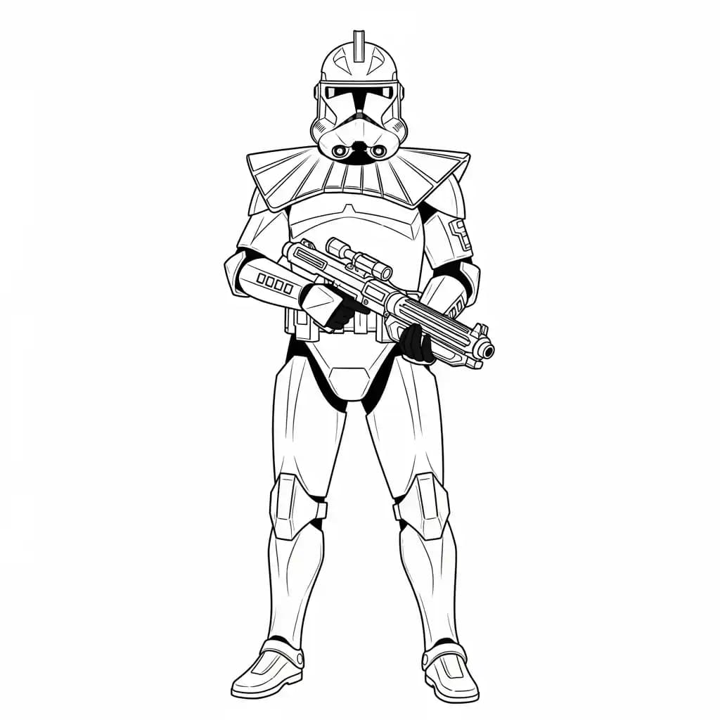 Star wars Kleurplaat van Star wars met een avontuurlijk en creatief thema om zelf in te kleuren.