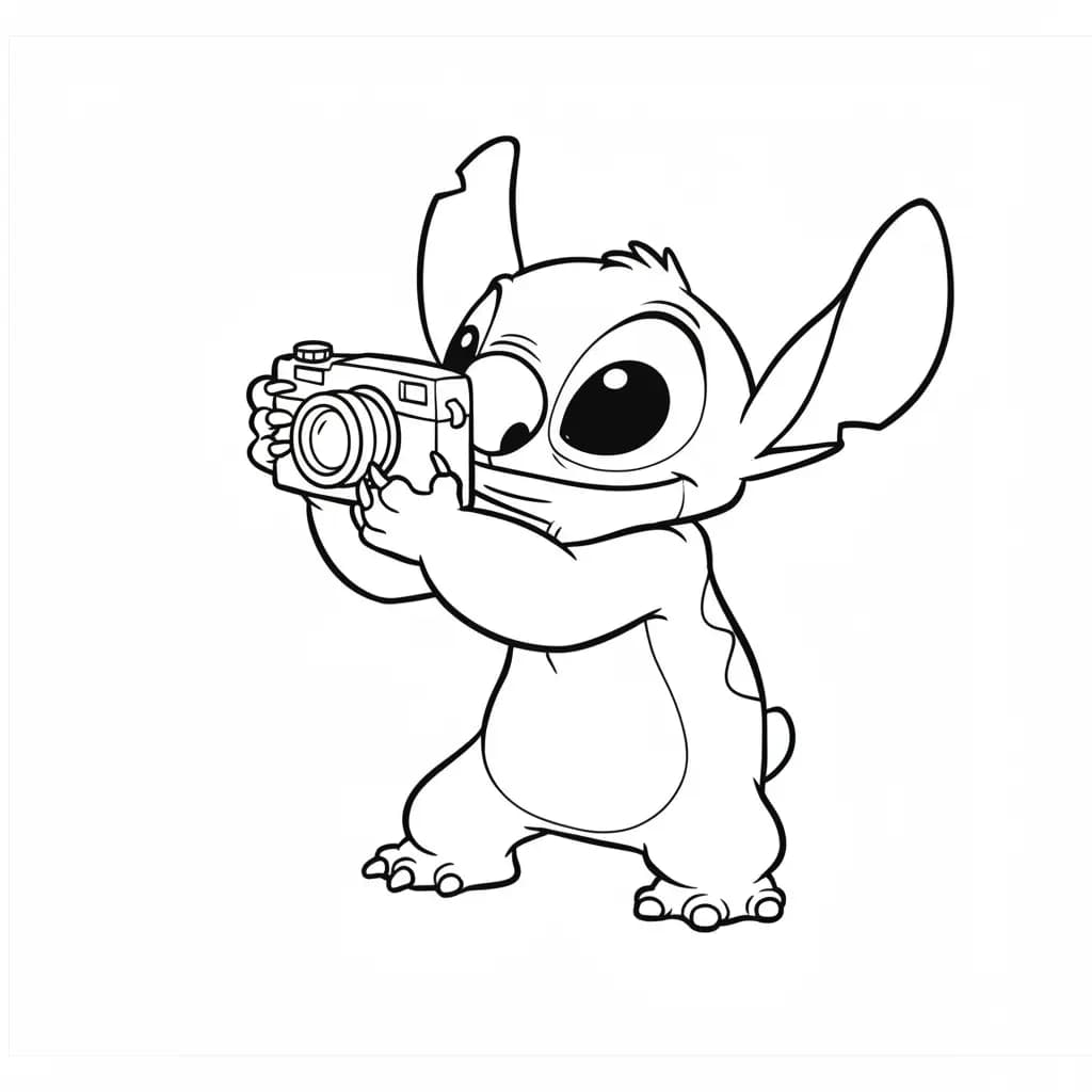 Stitch Kleurplaat van stitch om in te kleuren en gratis te printen