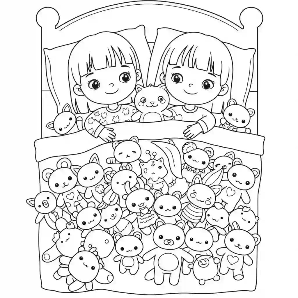 de lieve meiden Kleurplaat de lieve meiden om gratis te printen en in te kleuren.