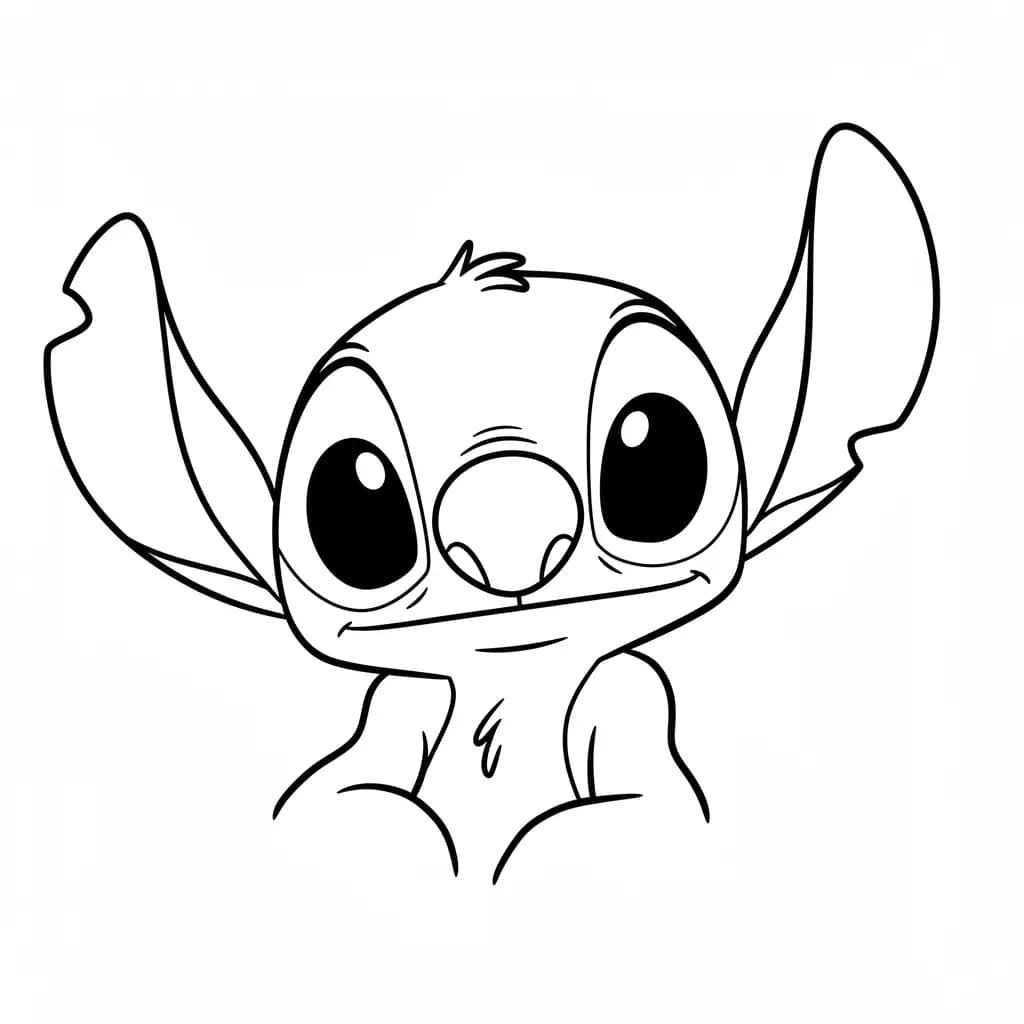 Stitch Kleurplaat van stitch om in te kleuren en gratis te printen