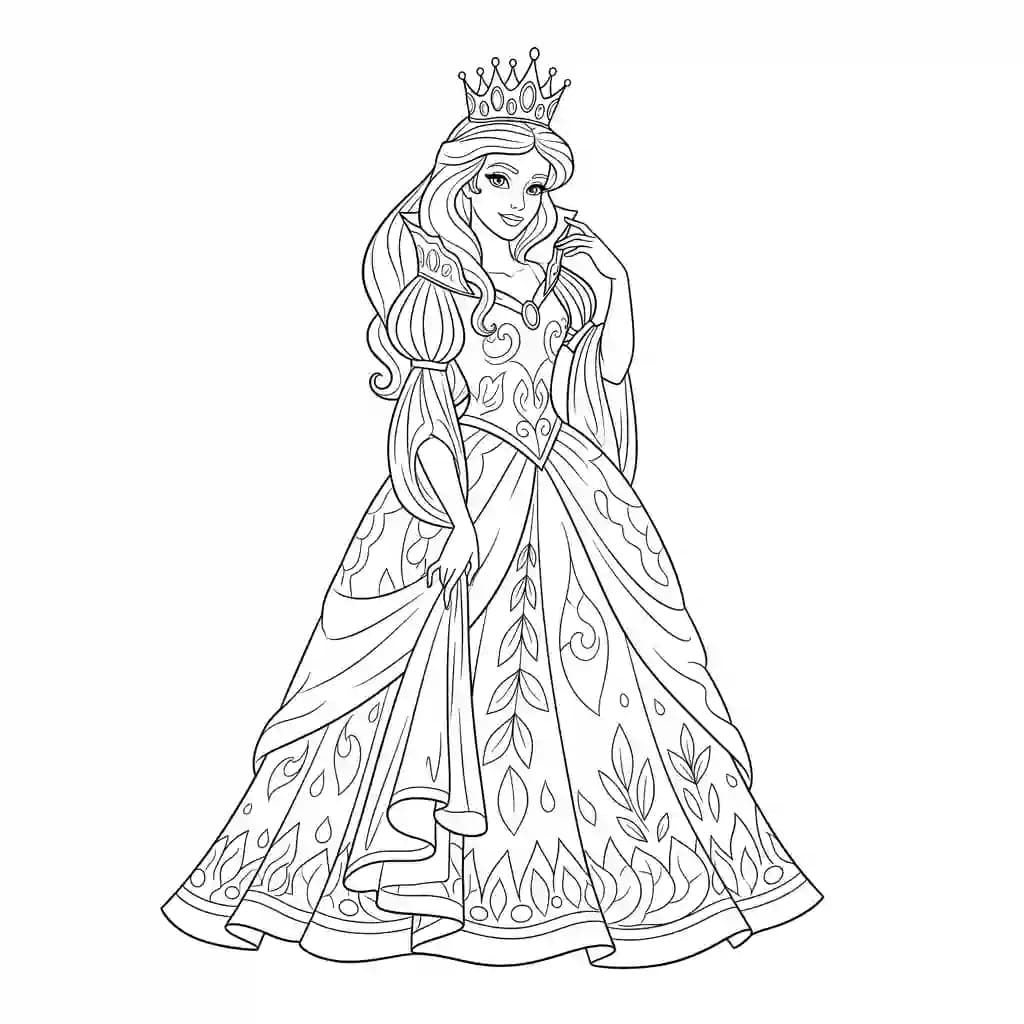 Efteling Kleurplaat van de Efteling met sprookjesachtig thema om zelf creatief in te kleuren.