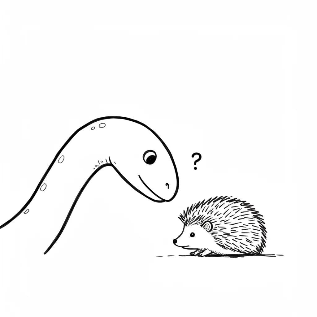 Dinosaurus Een schattige en eenvoudige dinosaurus kleurplaat om in te kleuren.