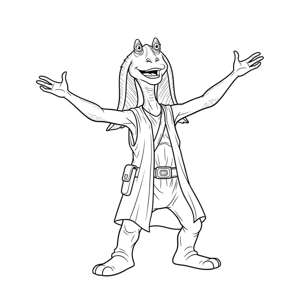 Star wars Kleurplaat van Star wars met een avontuurlijk en creatief thema om zelf in te kleuren.