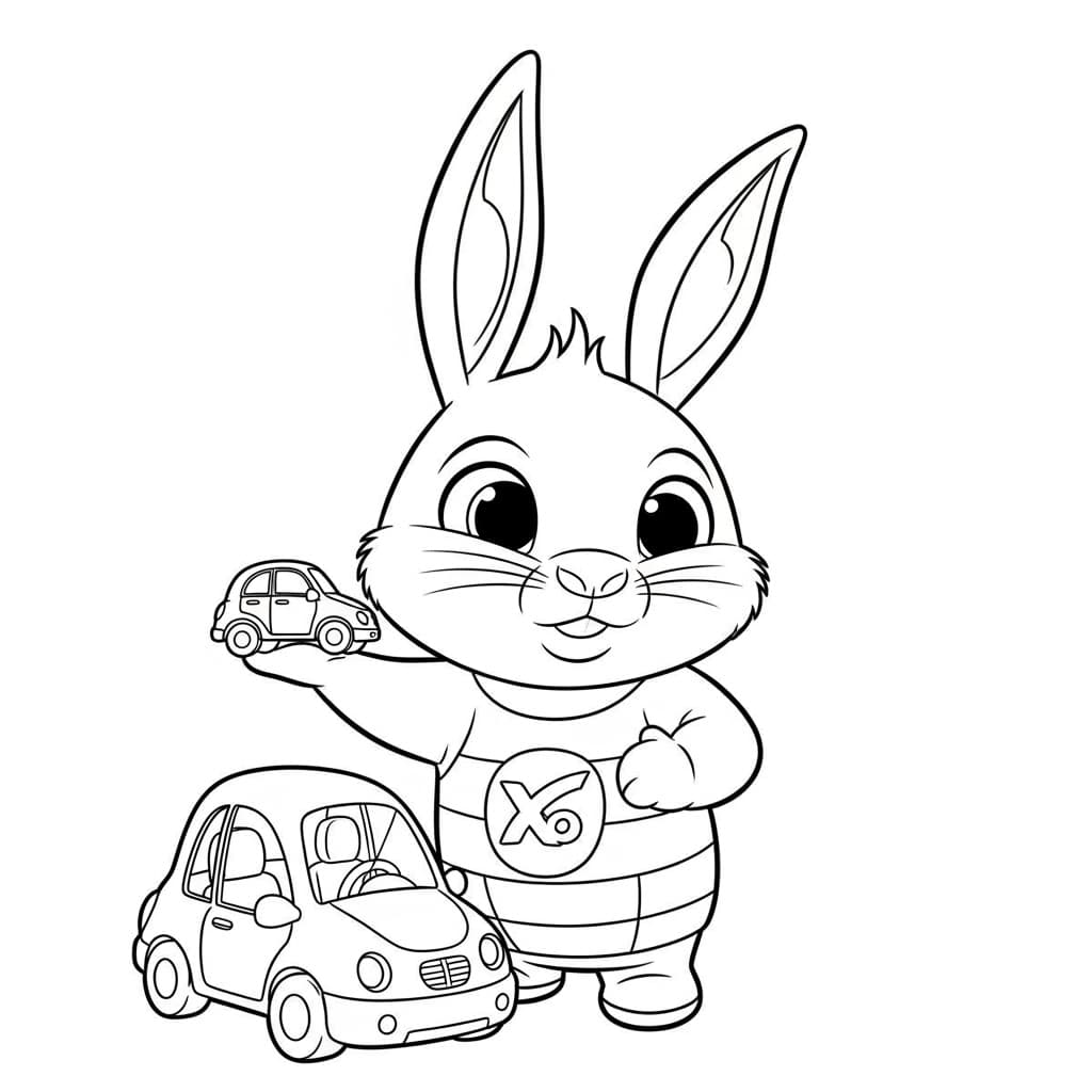 Bing Bunny Bing Bunny kleurplaat om in te kleuren voor kinderen en volwassenen.