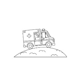 Ambulance Ambulance Kleurplaat