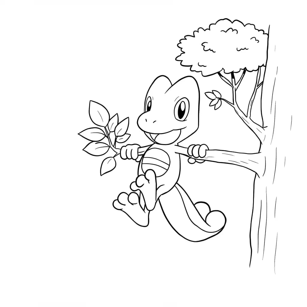 Pokemon Eenvoudige kleurplaat van Pokemon om zelf in te kleuren en gratis te printen.