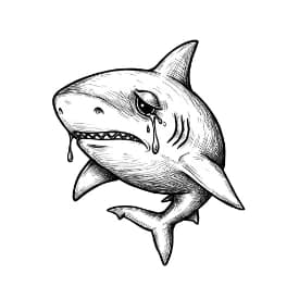 Haai Kleurplaat Leuke kleurplaat van een Haai om thuis te printen en in te kleuren.