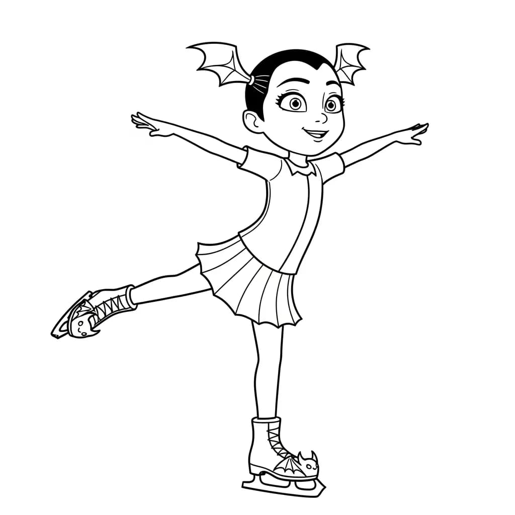 Vampirina Kleurplaat van Vampirina met een vrolijk en speels thema om in te kleuren.