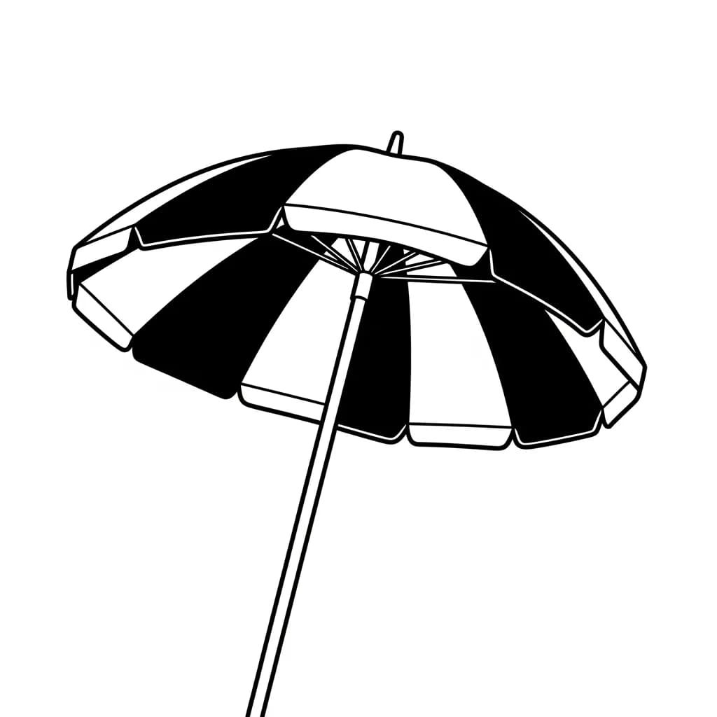 Zomer Kleurplaat van Zomer met een vrolijk en zomers thema om creatief in te kleuren.