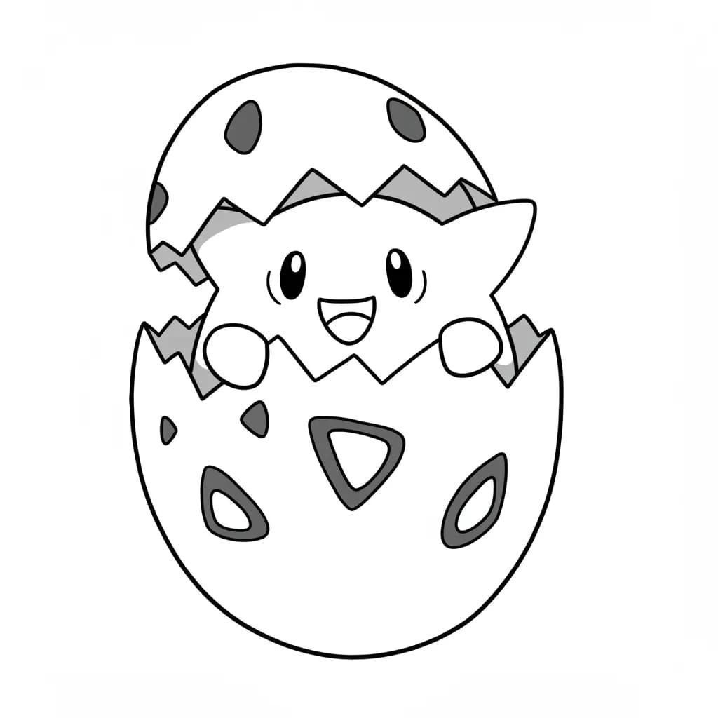 Pokemon Eenvoudige kleurplaat van Pokemon om zelf in te kleuren en gratis te printen.