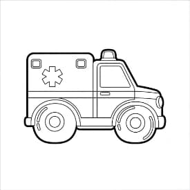 Ambulance Ambulance Kleurplaat