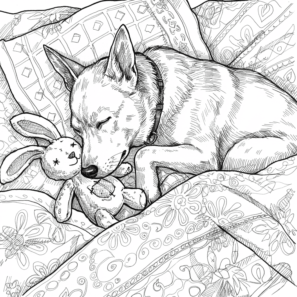 Comfortabele dagen Een ontspannende en creatieve kleurplaat van Comfortabele dagen voor jong en oud.