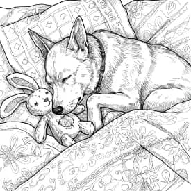 Comfortabele dagen Een rustgevende en leuke kleurplaat van Comfortabele dagen, geschikt voor alle leeftijden.