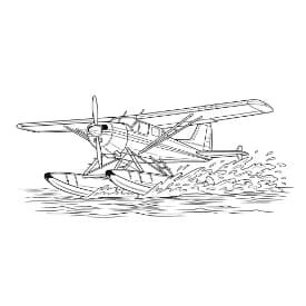 Vliegtuig kleurplaat Een eenvoudig in te kleuren tekening van een vliegtuig, ideaal voor kinderen en volwassenen.