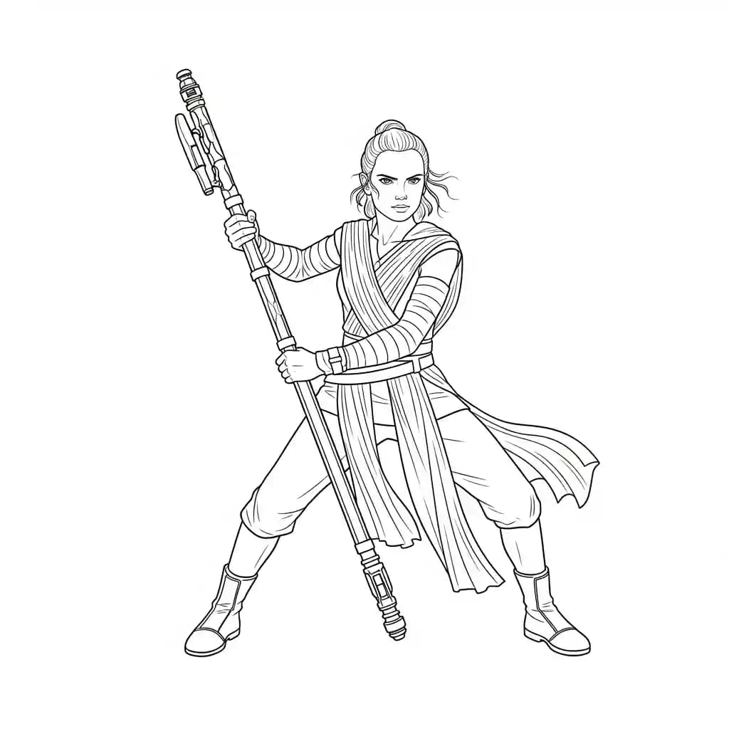 Star wars Kleurplaat van Star wars met een avontuurlijk en creatief thema om zelf in te kleuren.