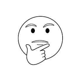 Emoji Kleurplaat van een eenvoudige Emoji-lijntekening om zelf creatief in te kleuren.