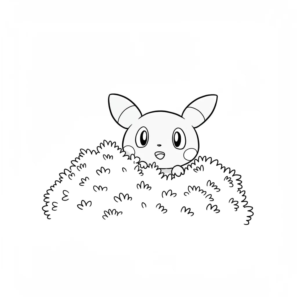 Pokemon Eenvoudige kleurplaat van Pokemon om zelf in te kleuren en gratis te printen.