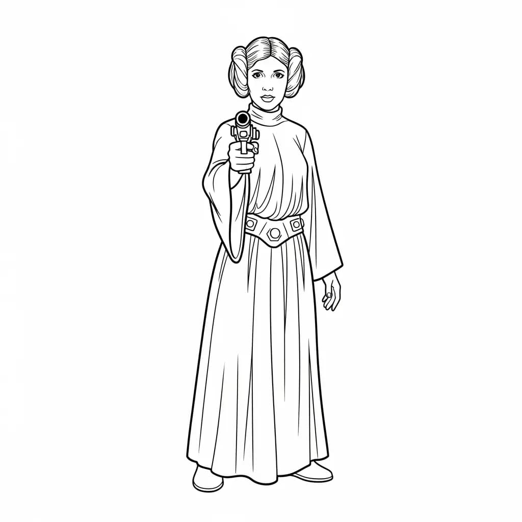 Star wars Kleurplaat van Star wars met een avontuurlijk en creatief thema om zelf in te kleuren.