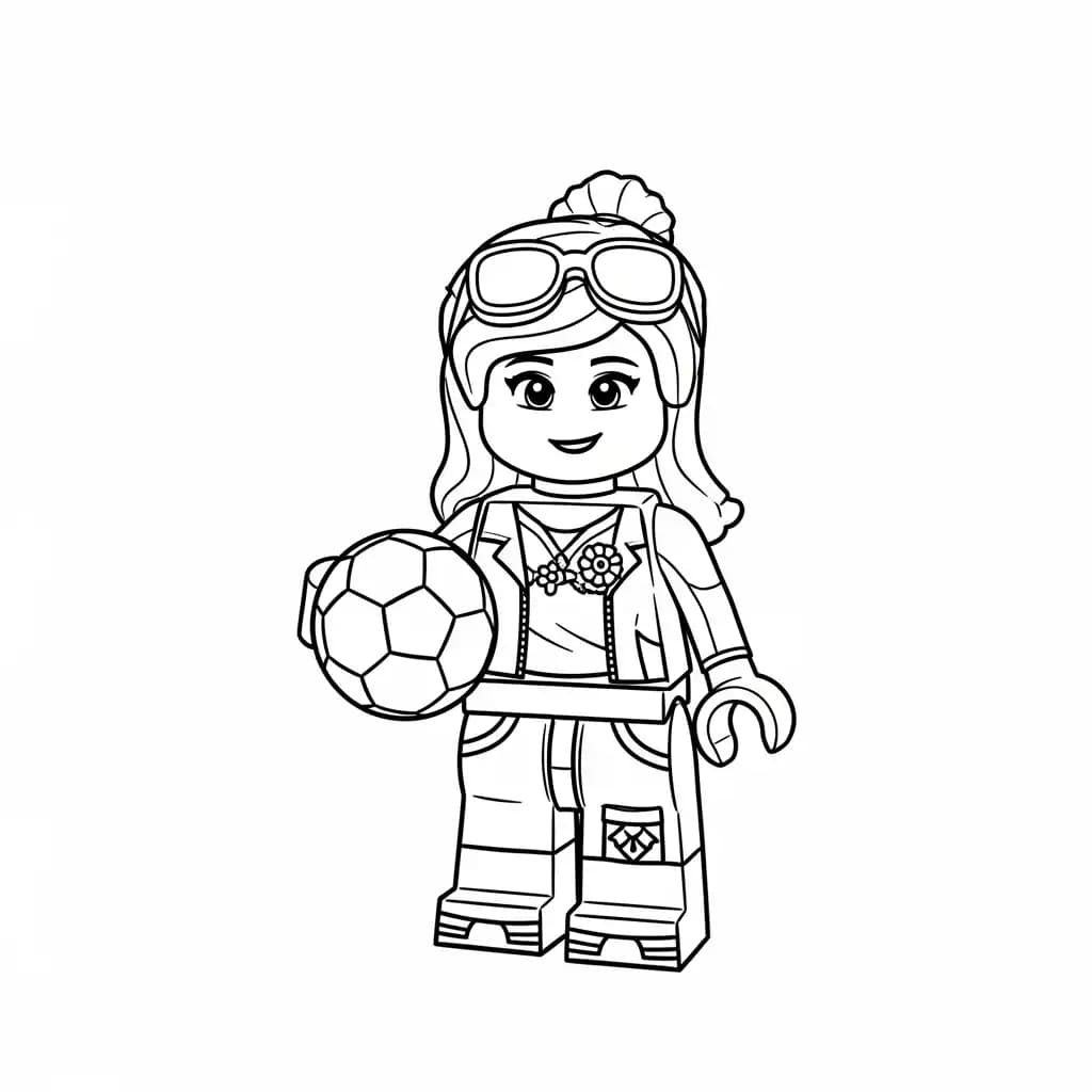 Lego Friends Leuke Lego Friends kleurplaat met vrolijke personages om zelf creatief in te kleuren.