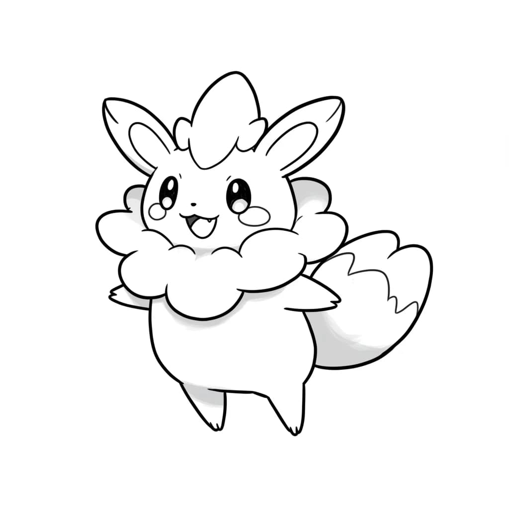 Pokemon Eenvoudige kleurplaat van Pokemon om zelf in te kleuren en gratis te printen.